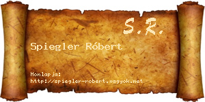 Spiegler Róbert névjegykártya
